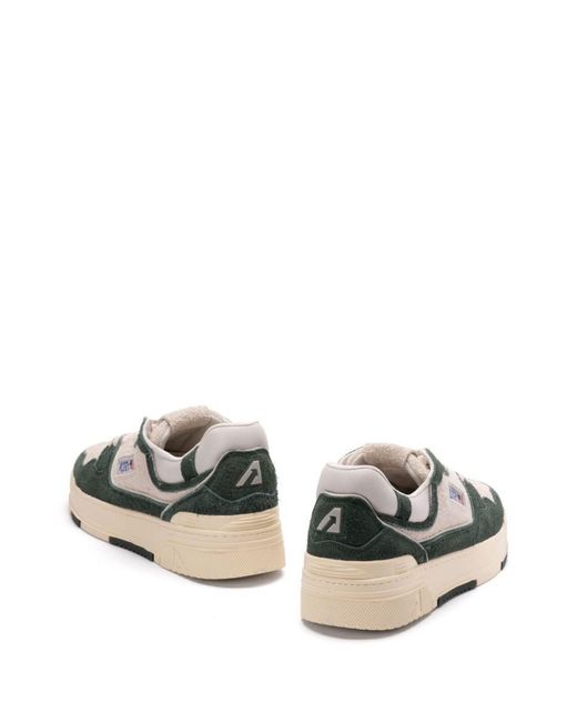 Autry Green Clc Low Leather And Suede Sneakers for men