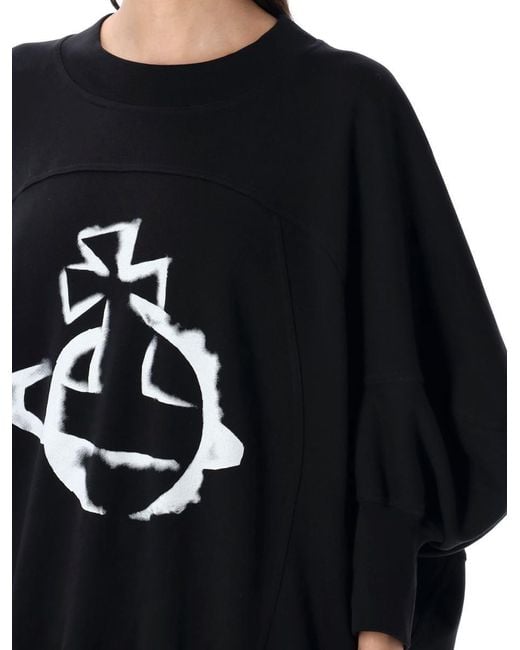 Vivienne Westwood Black Stencil Orb Overhead Sweatshirt