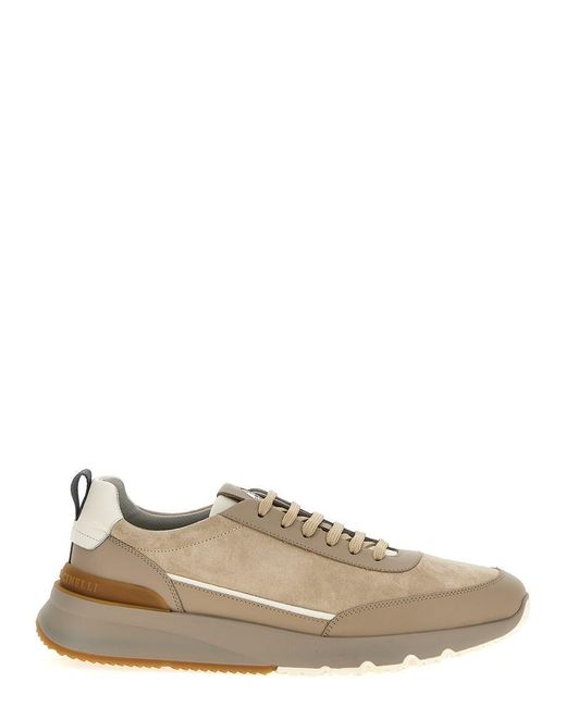 Brunello Cucinelli Natural 'Runners' Sneakers for men