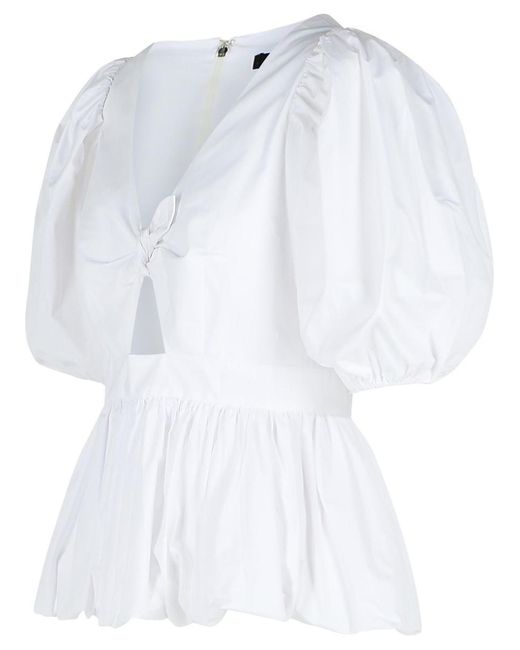 ROTATE BIRGER CHRISTENSEN White Cotton Blouse