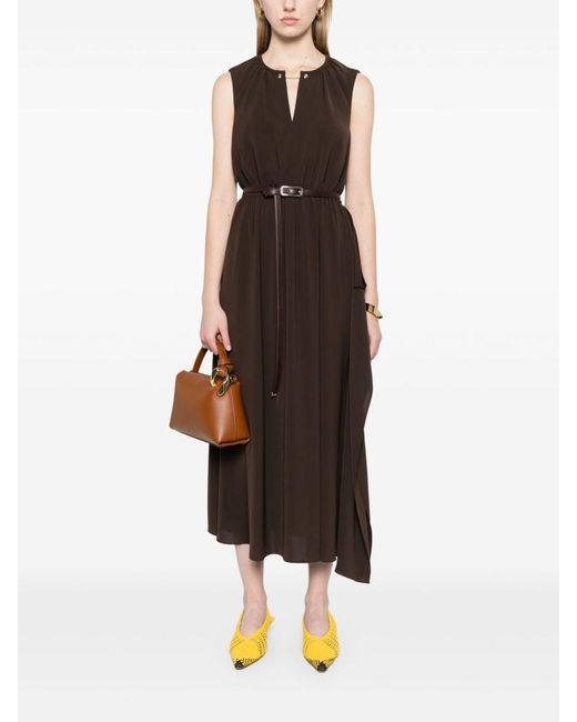 Max Mara Brown Studio Amour Midi Dress