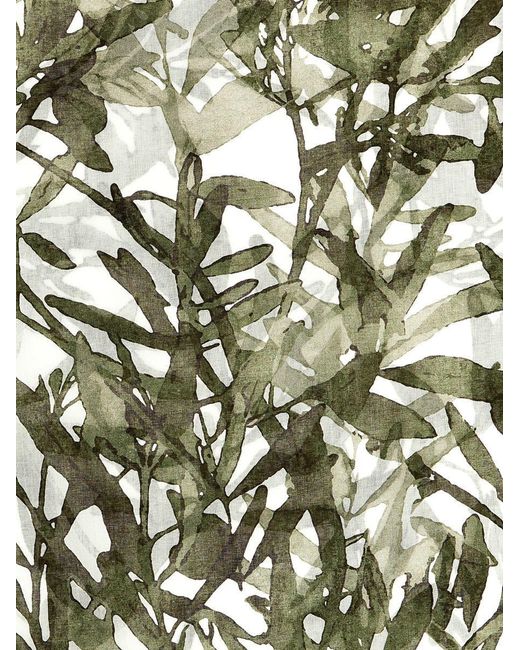 スカーフ BRUNELLO CUCINELLI 'Herbarium Print' scarf Green Brunello Cucinelli 'Herbarium Print' Scarf in Green | Lyst