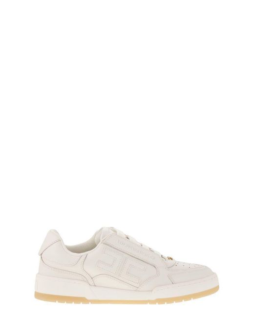 スニーカー ELISABETTA FRANCHI LEATHER SNEAKERS WITH LOGO DETAIL Leather sneakers with logo detail | Elisabetta Franchi