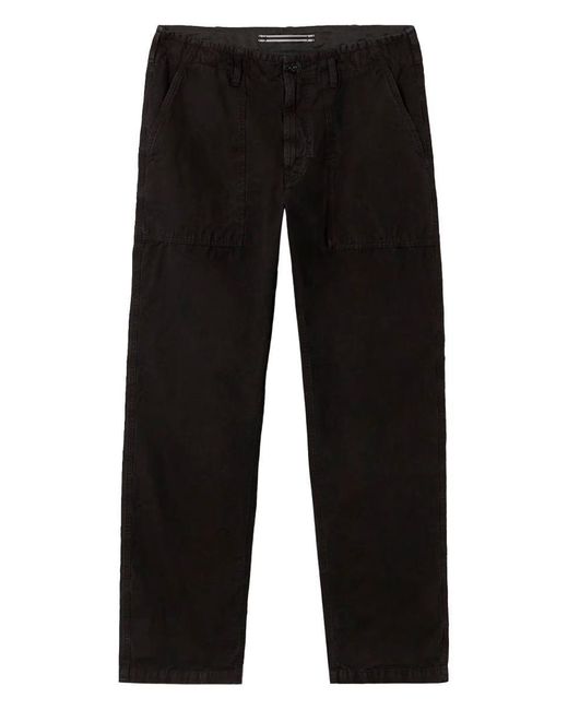 Stone Island Black Cotton Canvas Fatigue Trousers for men