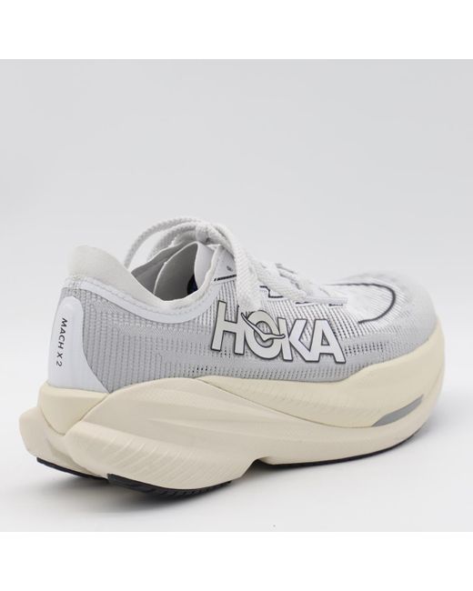 Hoka One One White Mach X2 Sneakers