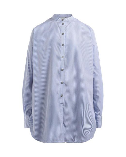 Studio Nicholson Blue Granded Collar Shirt