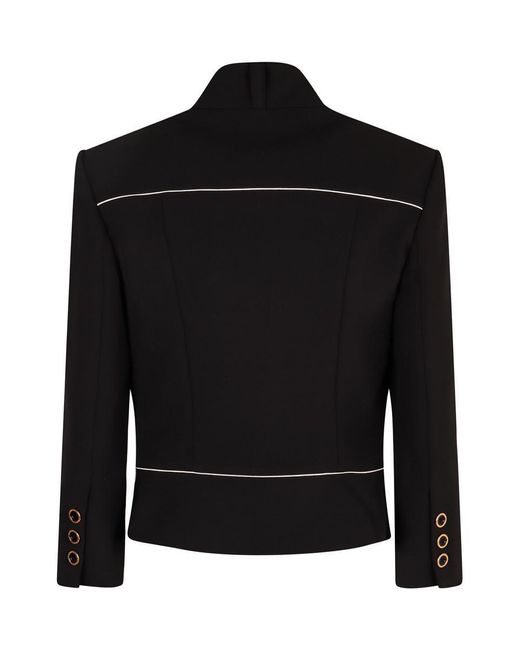 Elisabetta Franchi Black Single-Breasted Jacket