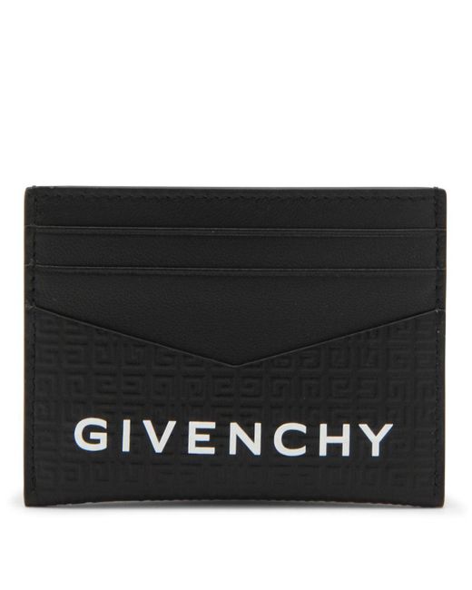 Givenchy Black Leather Micro 4G Card Holder for men