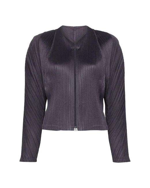 Pleats Please Issey Miyake Blue Outerwears