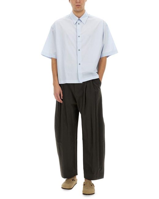 Studio Nicholson Black Curved Pants for men