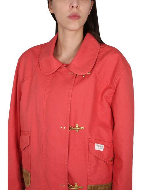 Fay Red Caban Jacket 3 Hooks
