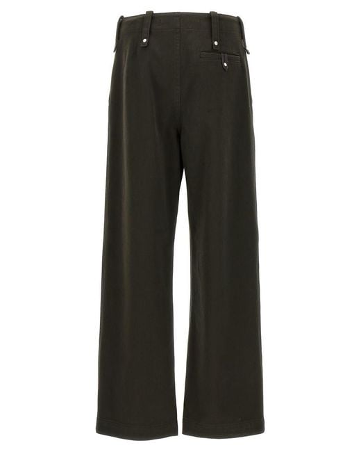 Burberry Black Gabardine Trousers for men