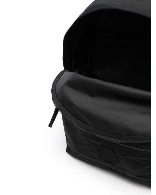 Stone Island Black Backpack for men