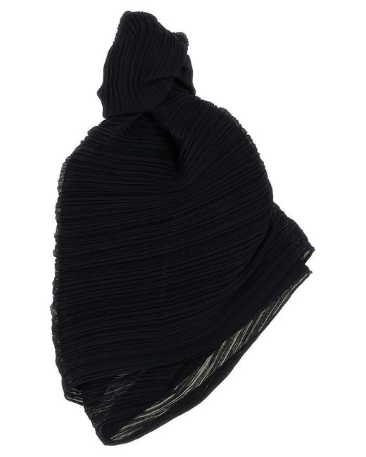 Pleats Please Issey Miyake Black 'Basic Madame-T Small' Stole