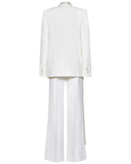 Victoria Beckham White Jacket With Shawl Collar