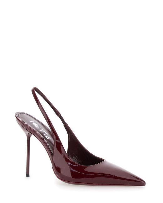 Paris Texas Purple Glossy Pointed Toe Lidia Slingback