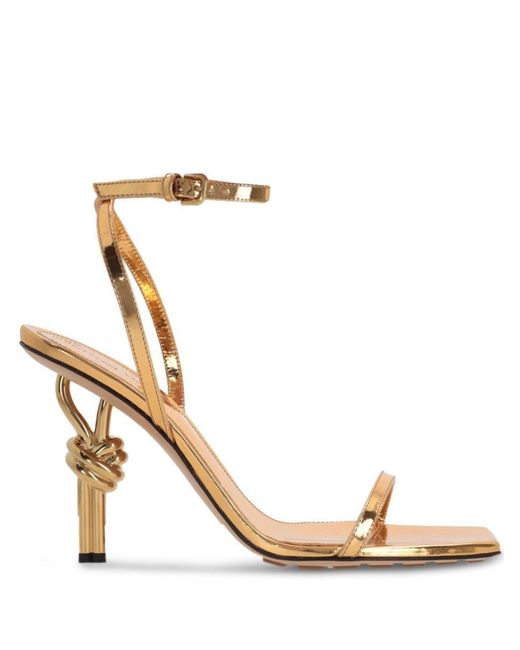 Bottega Veneta Metallic Sandals Golden