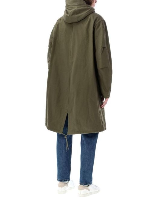 A.P.C. Green Antonin Relaxed Fit Parka Jacket for men