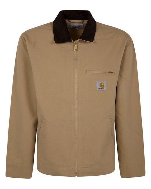 Carhartt Brown Detroit Jacket (Summer) 'Dearborn' Canvas for men