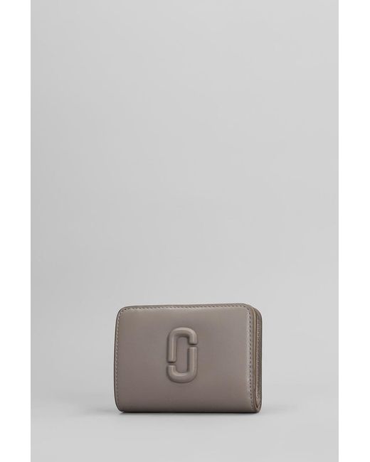 Marc Jacobs Gray The Mini Compact Wallet