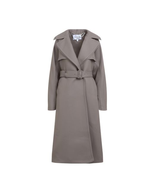 Alaïa Gray Double Diagonal Trench Coat