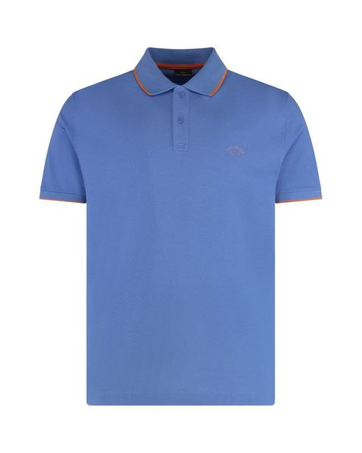 Paul & Shark Blue Cotton-Piqué Polo Shirt for men