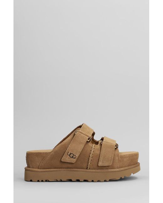 Ugg Brown Goldenstar Hi Slide Slipper-Mule