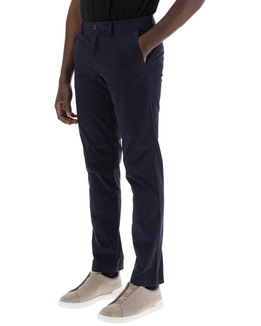 Paul Smith Blue Cotton Stretch Chino Pants For for men