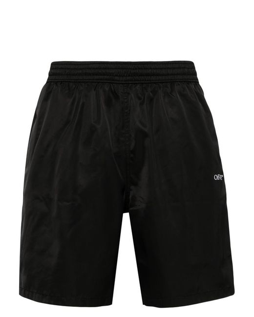 Off-White c/o Virgil Abloh Black Off- Arr Surfer Swimshorts for men