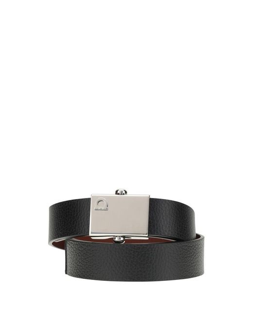 Ferragamo Black Reversible Belt for men