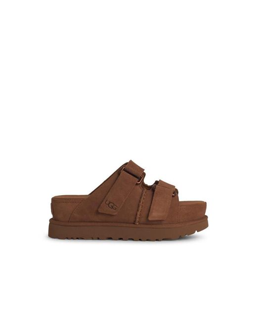 Ugg Brown 'Goldenstar' Suede Slippers