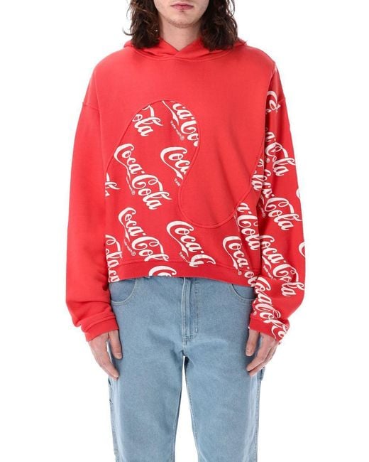 ERL Red Coca Cola Hoodie