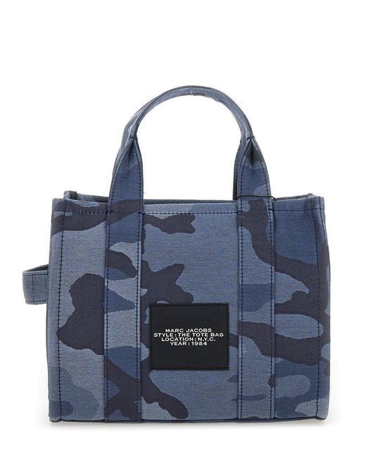 Marc Jacobs Blue 'The Camo Jacquard Small Tote' Handbag