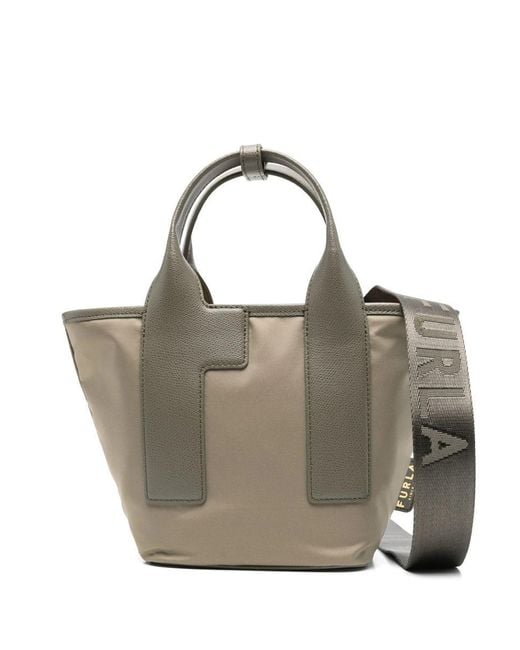 Furla Gray Piuma S Tote Bags