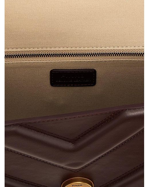 Pinko Brown 'Love One Classic Light' Crossbody Bag