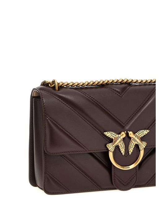 Pinko Brown 'Love One Classic Light' Crossbody Bag