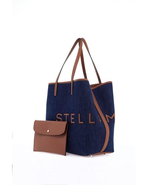 Stella McCartney Blue Ecological Denim Tote Bag