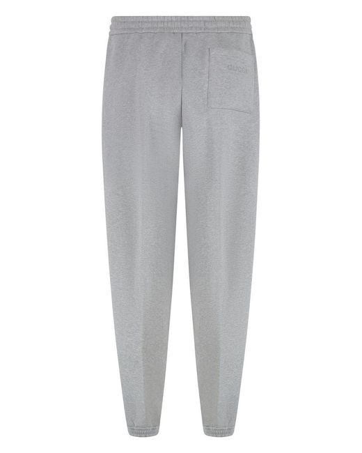 Gucci Gray Sweatpants With Contrast Side Stripes for men
