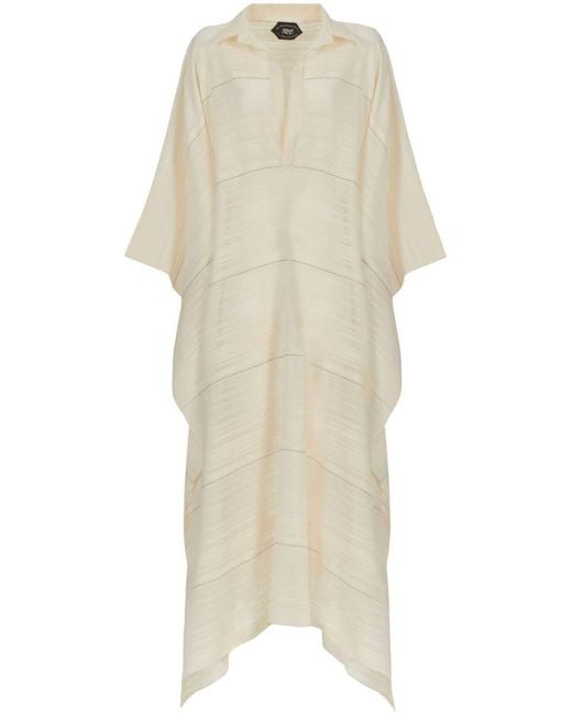 ‎Taller Marmo White Long Cotton Kaftan