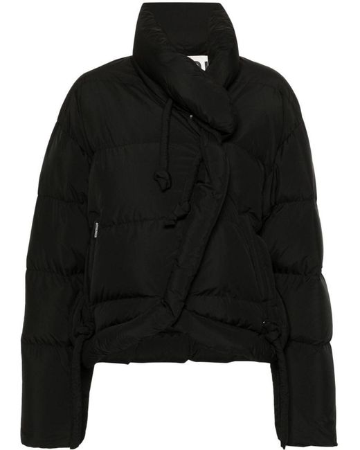 OTTOLINGER Black Asymmetric Short Down Jacket