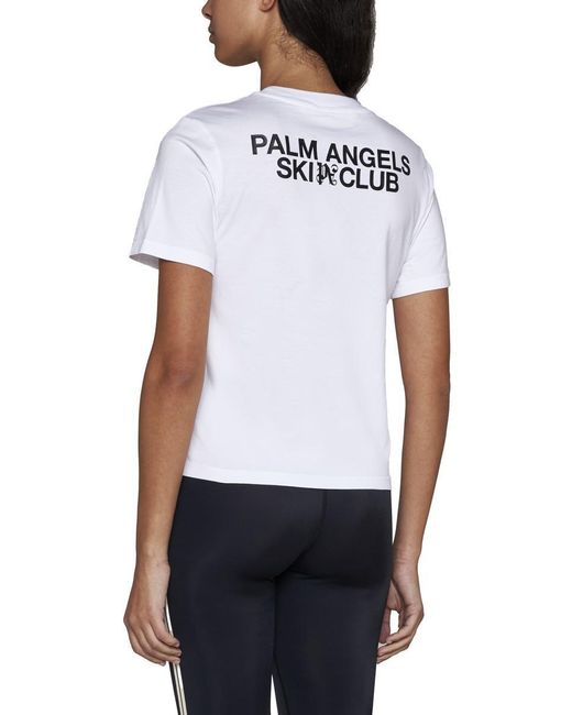 Palm Angels White T-Shirts And Polos