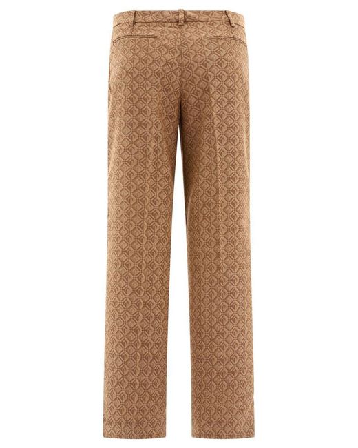 MARINE SERRE Brown Moon Diamant Tailoring Trousers