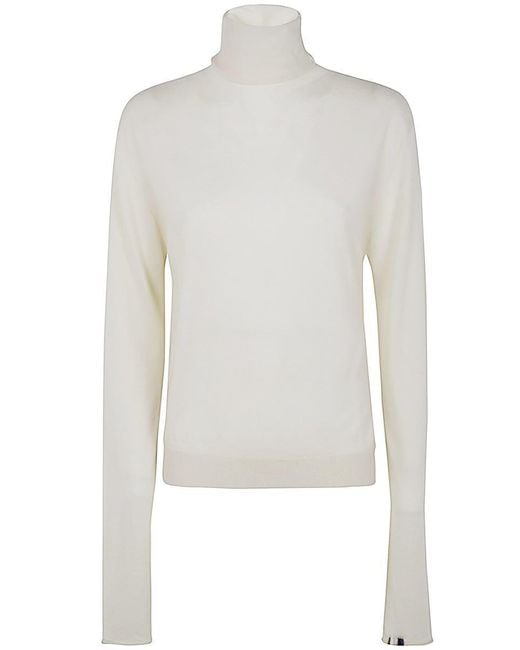 Extreme Cashmere White Sweater Delicate Cashmere N°365 Thunder