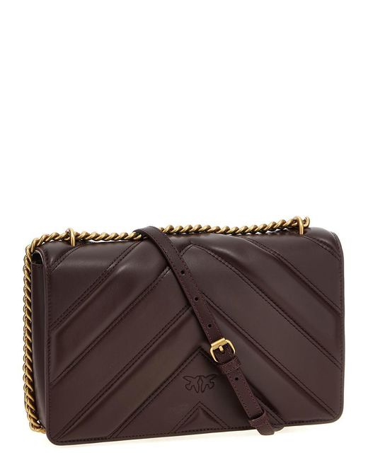 Pinko Brown 'Love One Classic Light' Crossbody Bag