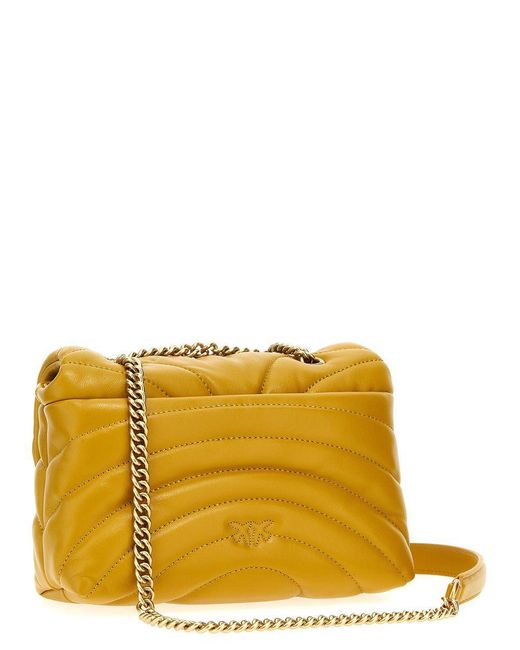 Pinko Yellow 'Love Puff Mini' Crossbody Bag