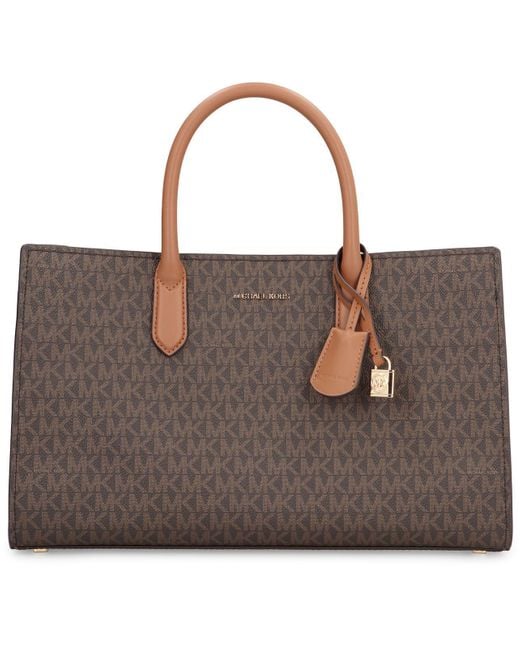 Michael Kors Brown Scarlett Printed Canvas Handbag