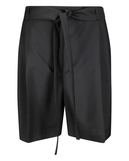 Rohe Black Tailored Belted Shorts