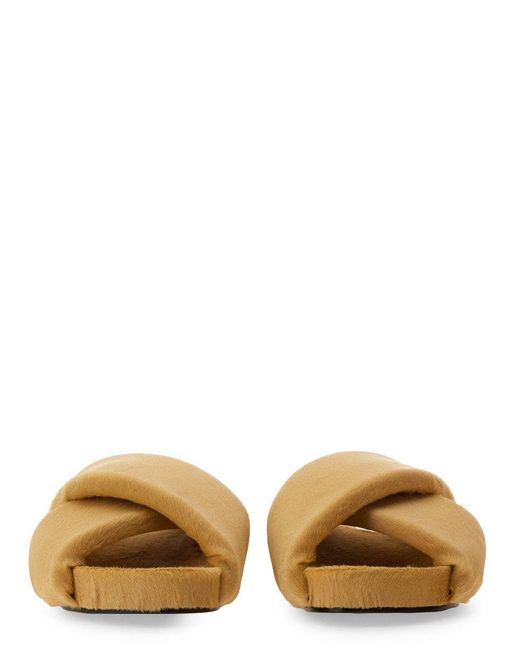 Jil Sander Natural Crisscross Sandal