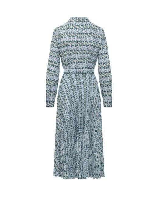 Tory Burch Blue Printed Shirtdress
