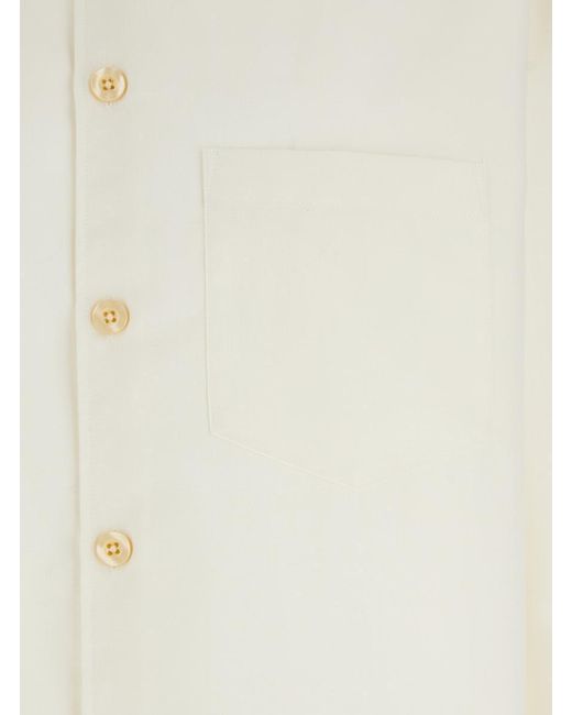 Plain White Shirt With Classic Collar for men